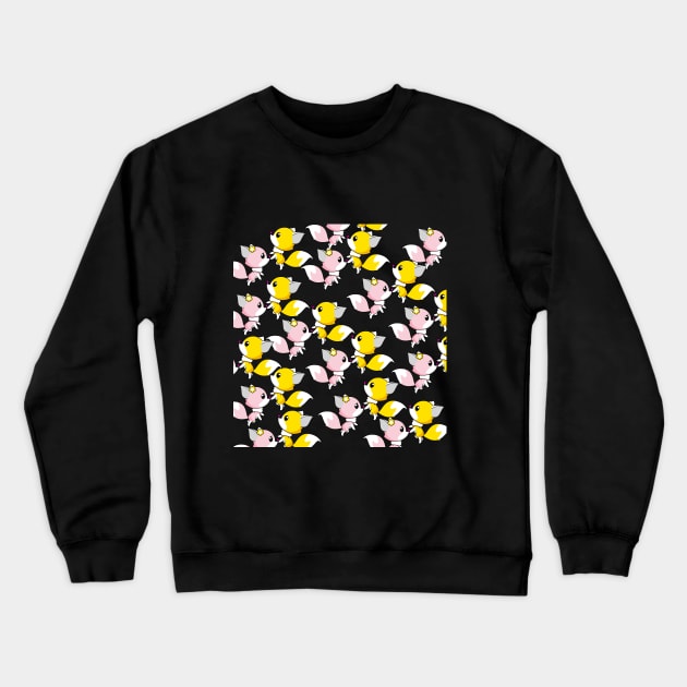 Love fox pattern Crewneck Sweatshirt by volkvilla